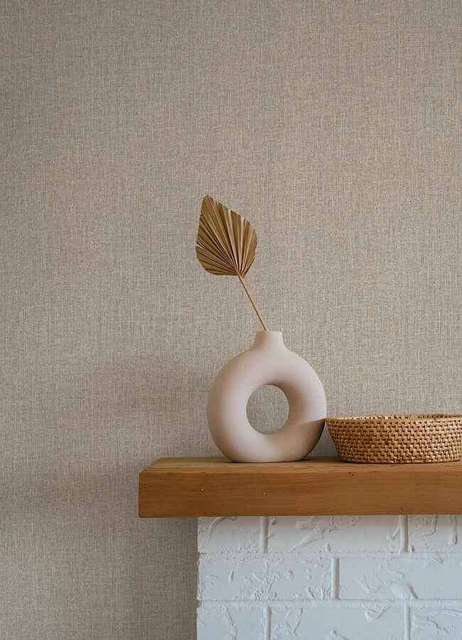 Cromie Taupe Texture Wallpaper - York Wallcoverings - 4135-6910