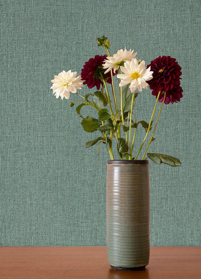 Cromie Turquoise Texture Wallpaper - Brewster Wallcovering