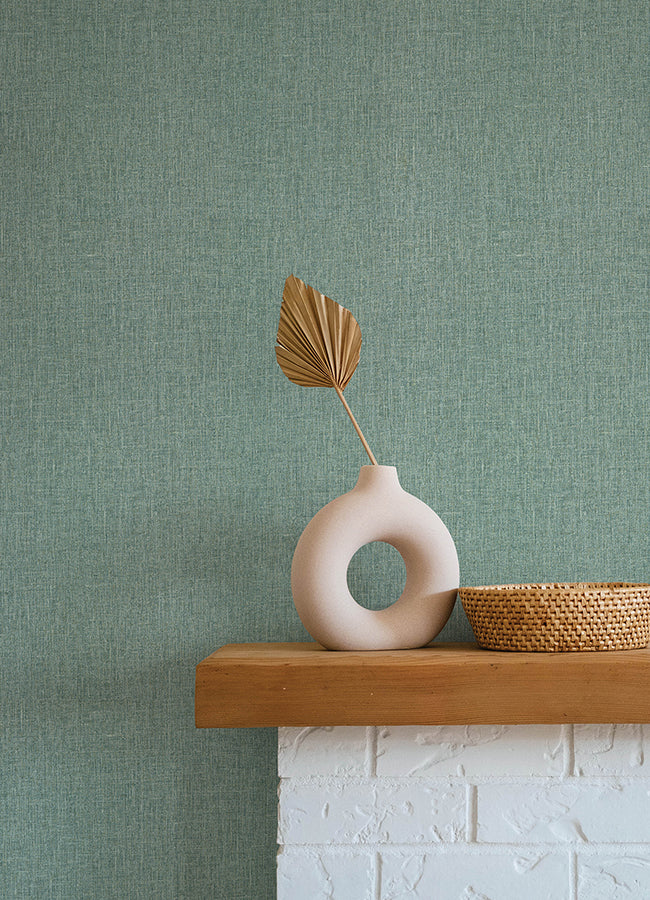 Cromie Turquoise Texture Wallpaper - Brewster Wallcovering