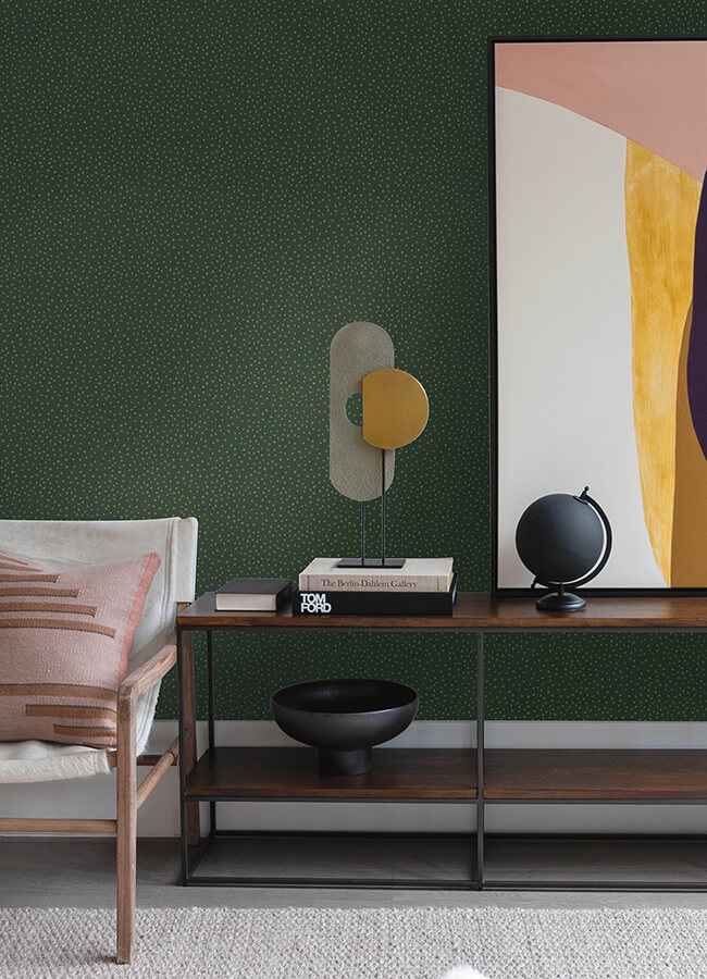 Cassie Green Petite Polka Wallpaper - York Wallcoverings - 4135-27304