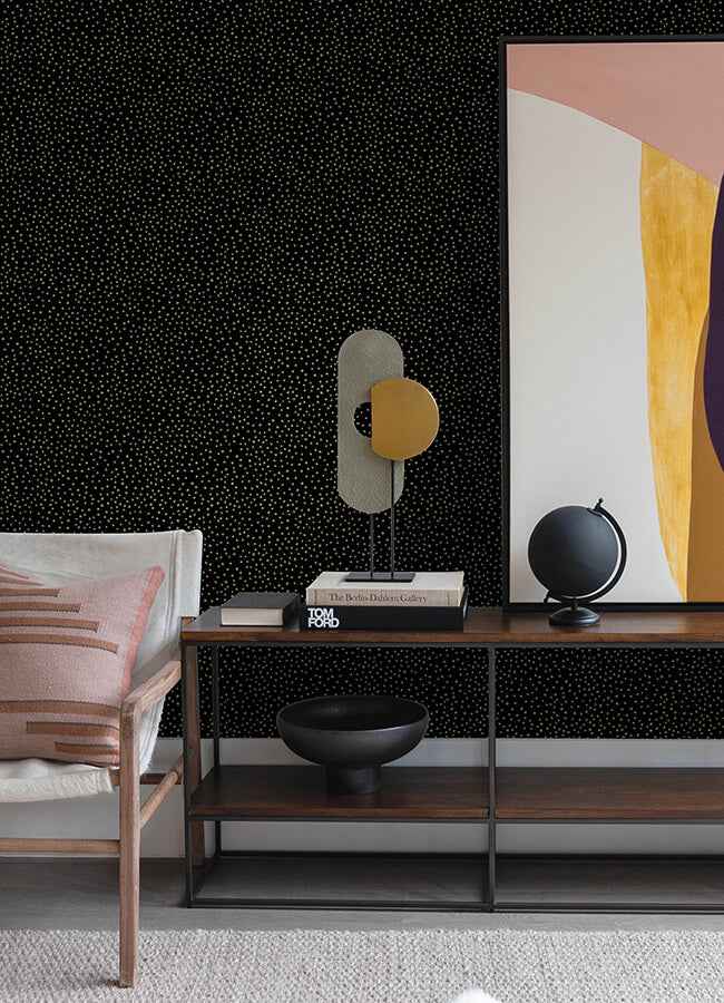 Cassie Gold Petite Polka Wallpaper - York Wallcoverings - 4135-27306