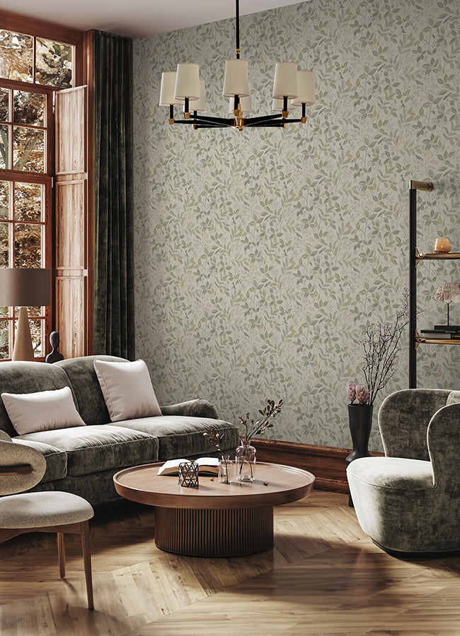 CLJ Emerson Sage Peel and Stick Wallpaper - Brewster Wallcovering