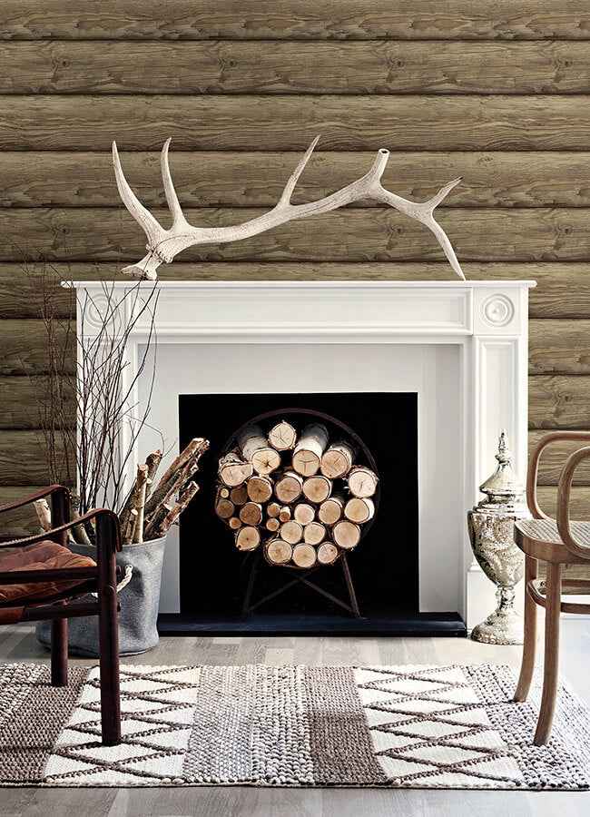 Bunkhouse Chestnut Wallpaper - York Wallcoverings - 4142-72618 - York Wallcoverings Wallpaper