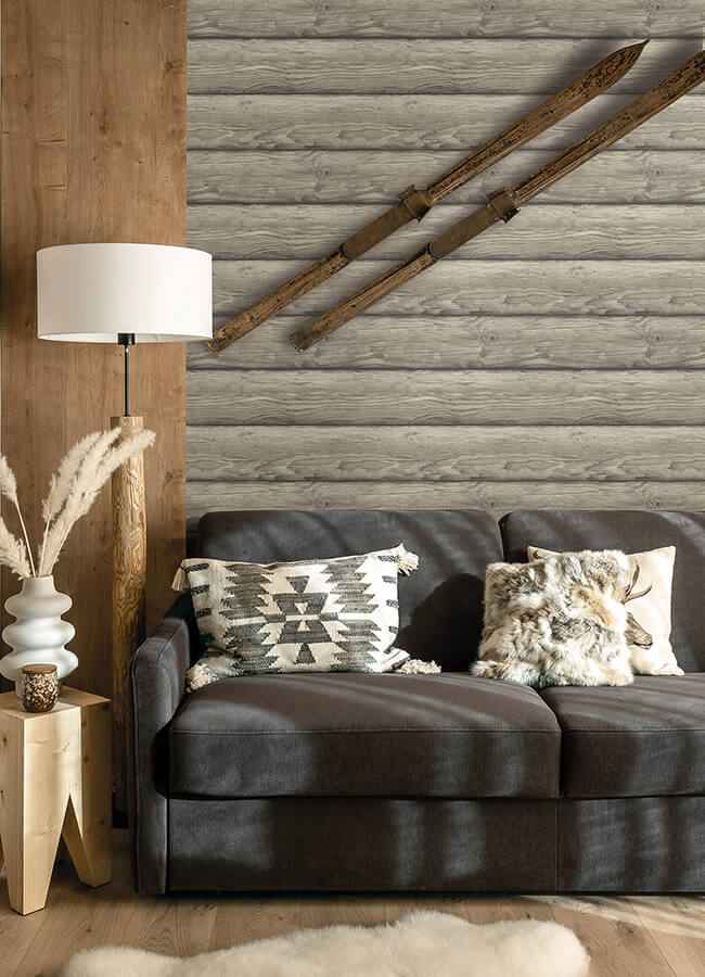 Bunkhouse Ash Wallpaper - York Wallcoverings - 4142-72619 - York Wallcoverings Wallpaper