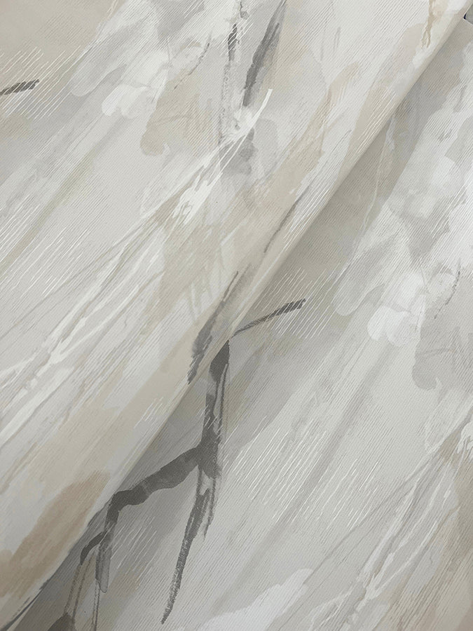 Bozeman Mountains Grey Wallpaper - Brewster Wallcovering