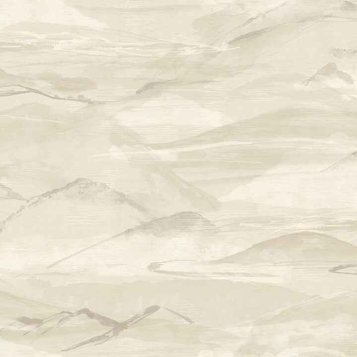 Bozeman Mountains Bone Wallpaper - York Wallcoverings - 4142-72627