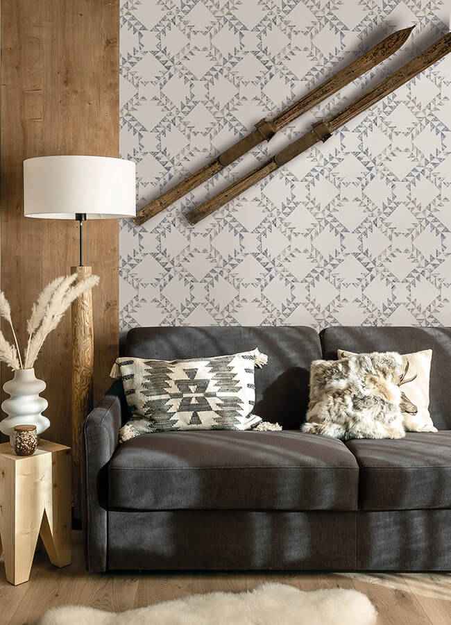 Scrap Quilt Denim Wallpaper - York Wallcoverings - 4142-72628 - York Wallcoverings Wallpaper