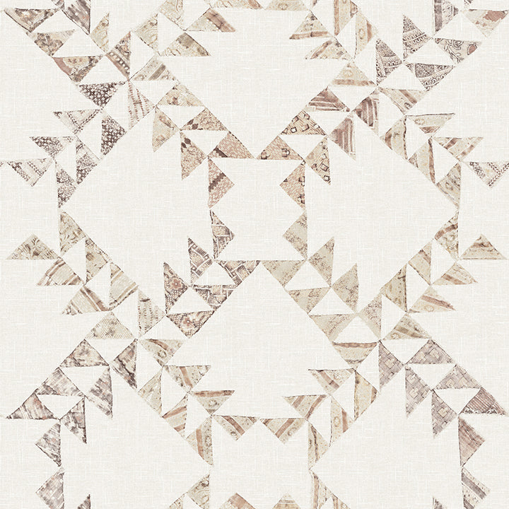 Picture of Scrap Quilt Brown Wallpaper