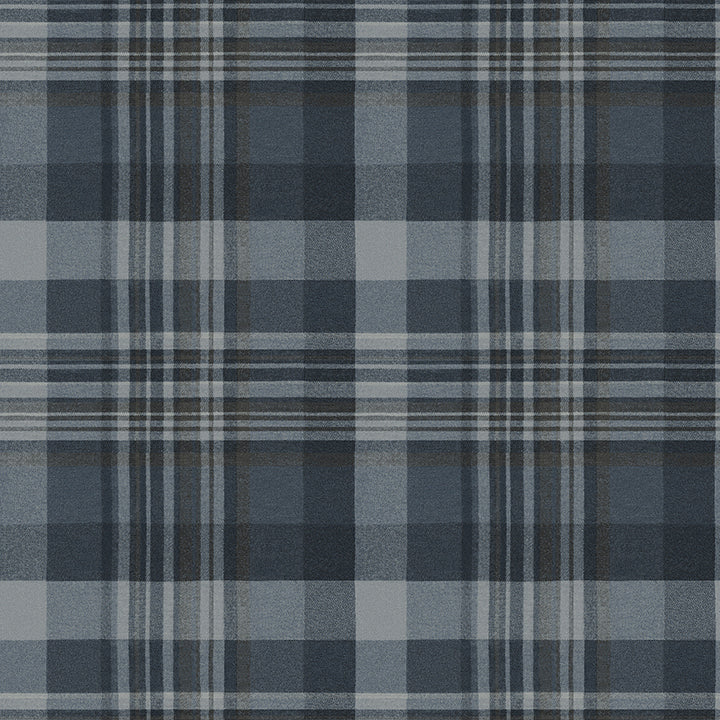 Picture of Dutton Plaid Indigo Wallpaper