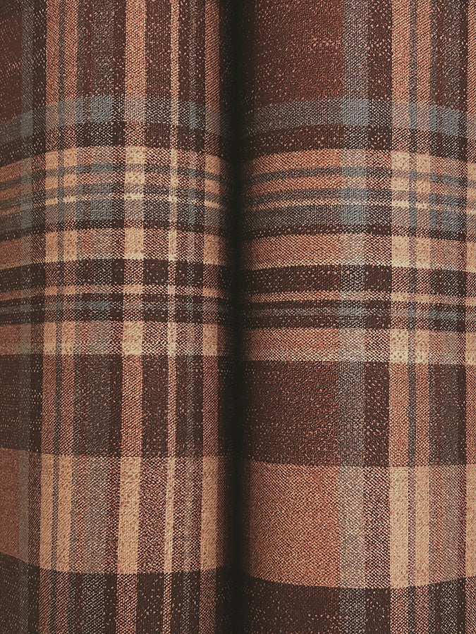 Dutton Plaid Rust Wallpaper - Brewster Wallcovering