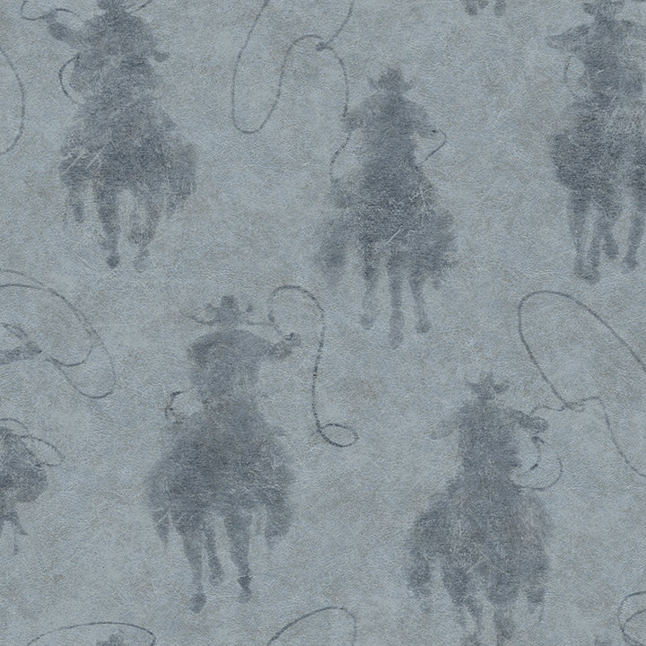 Picture of Stockman Silhouette Blue Wallpaper