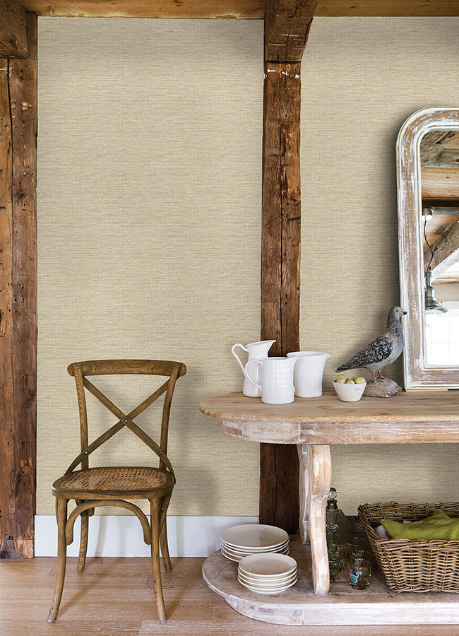 Plaited Grass Wheat Wallpaper - Brewster Wallcovering