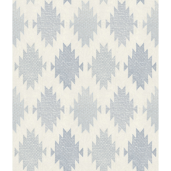 Picture of Stitched Heirloom Indigo Wallpaper