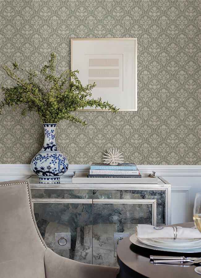Frances Moss Fishscale Wallpaper - York Wallcoverings - AST6353 - York Wallcoverings Wallpaper