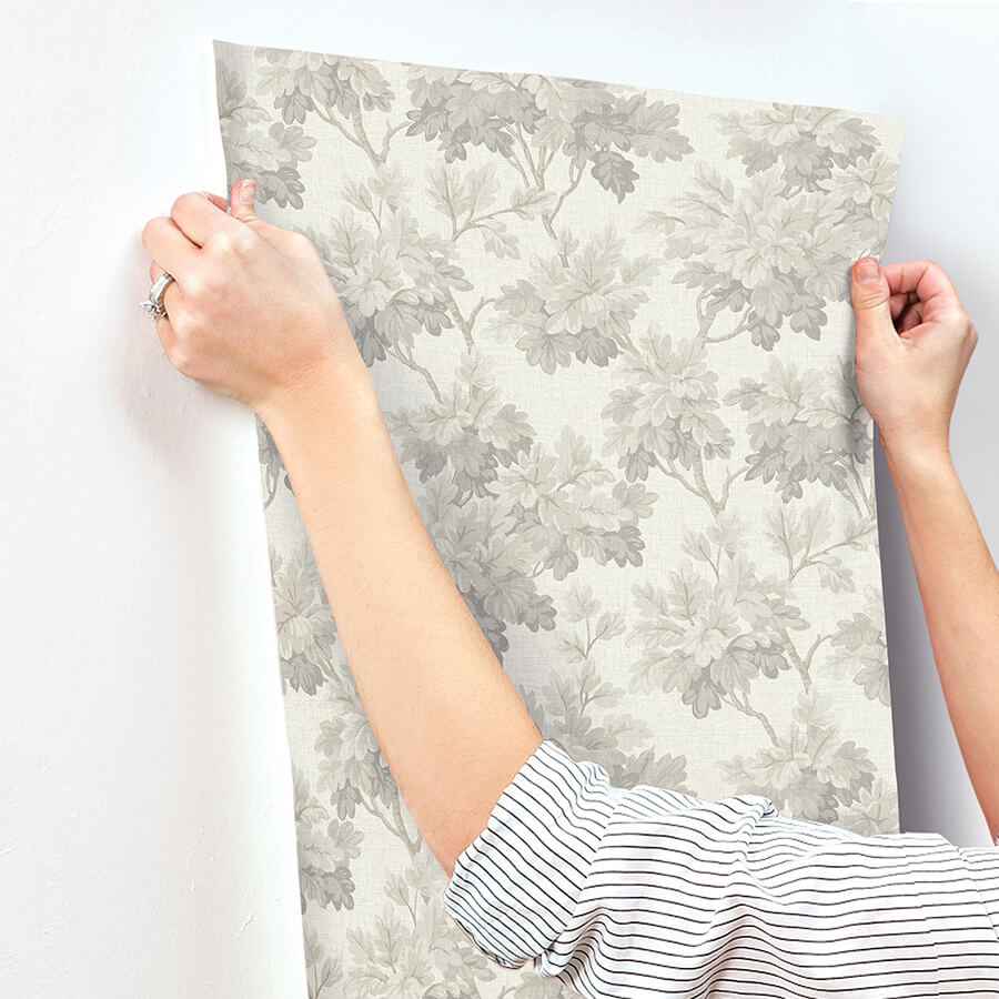Oakcliff Stone Leaf Trail Wallpaper - York Wallcoverings - AST6357 - York Wallcoverings Wallpaper