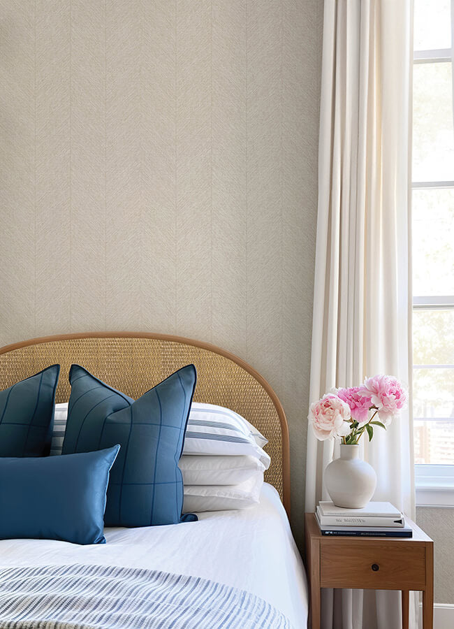 kallam-beige-chevron-wallpaper-york-wallcoverings-4155-27316 - York Wallcoverings Wallpaper