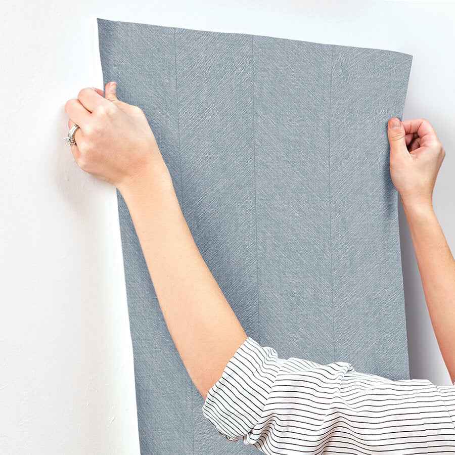 Kallam Light Blue Chevron Wallpaper - York Wallcoverings - 4155-27319 - York Wallcoverings Wallpaper