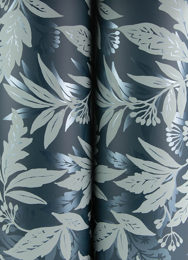 anita-teal-woodland-floral-wallpaper-york-wallcoverings-4155-27325 - York Wallcoverings Papel pintado