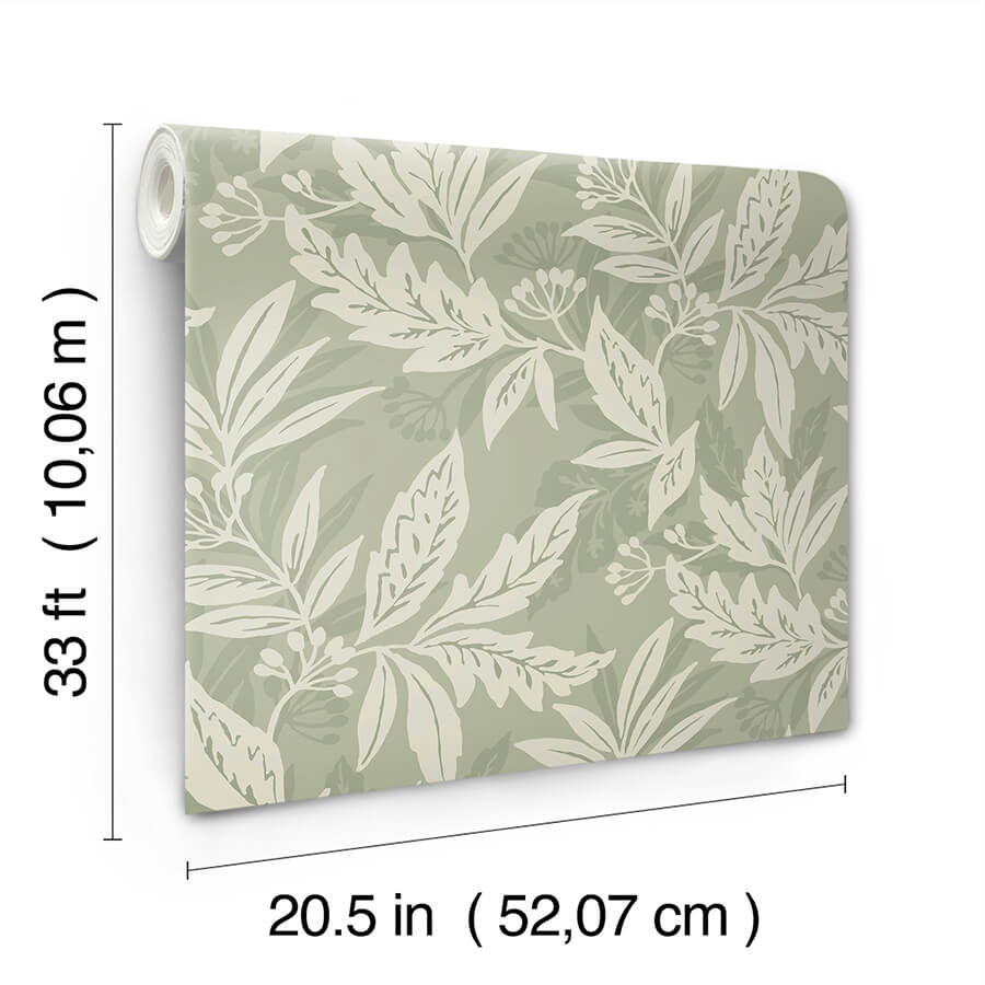 anita-sage-woodland-floral-wallpaper-york-wallcoverings-4155-27326 - York Wallcoverings Wallpaper