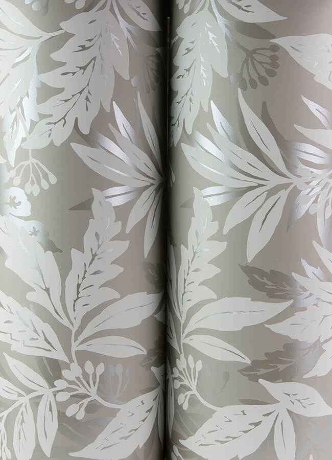 Anita Pewter Woodland Floral Wallpaper - York Wallcoverings - 4155-27327 - York Wallcoverings Wallpaper