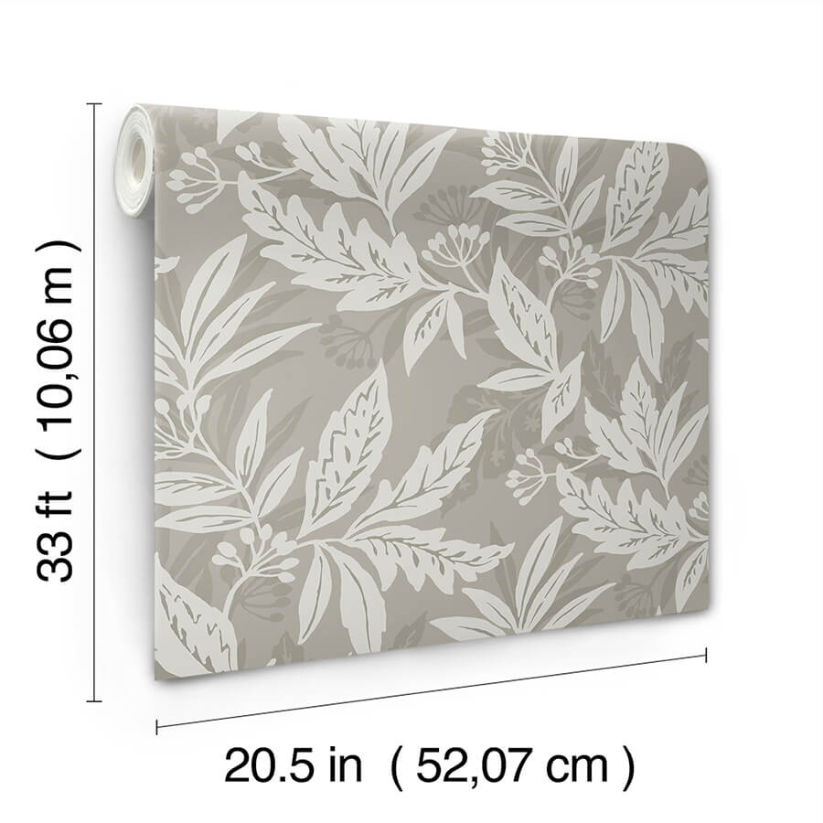 anita-pewter-woodland-floral-wallpaper-york-wallcoverings-4155-27327 - York Wallcoverings Wallpaper