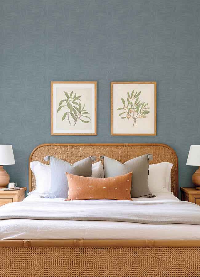 Reid Sky Blue Woven Geometric Wallpaper - York Wallcoverings - 4155-27334 - York Wallcoverings Wallpaper