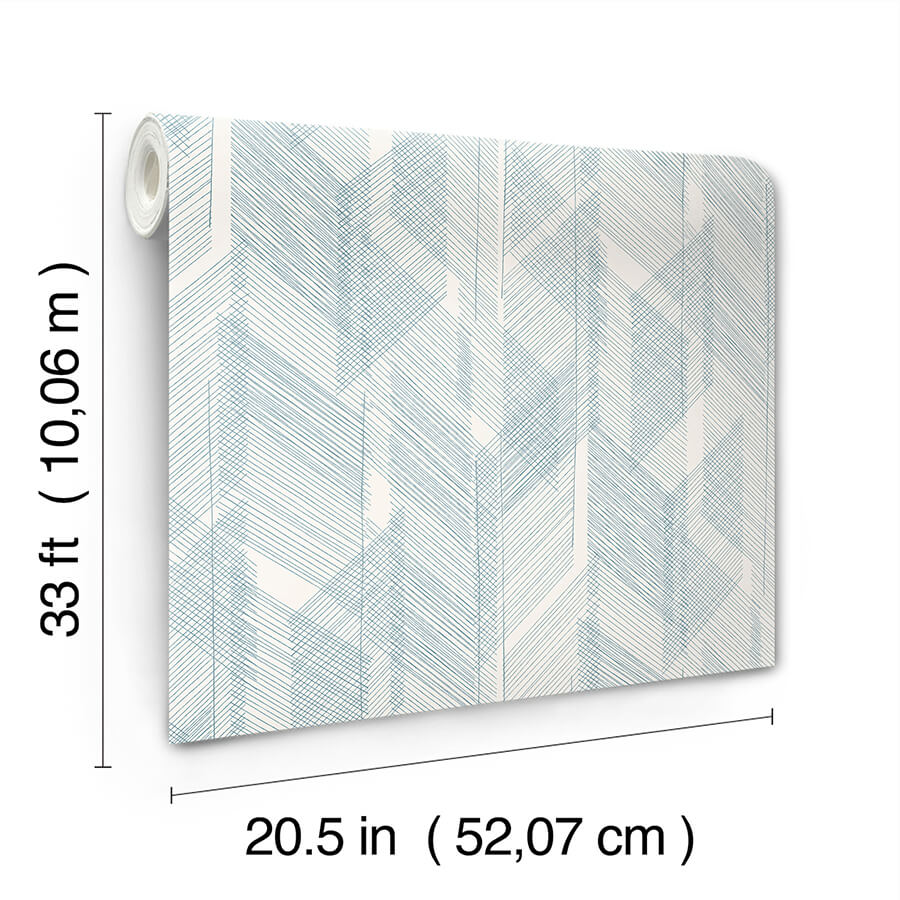 bryant-blue-crosshatch-wallpaper-york-wallcoverings-4155-27337 - York Wallcoverings Papel pintado