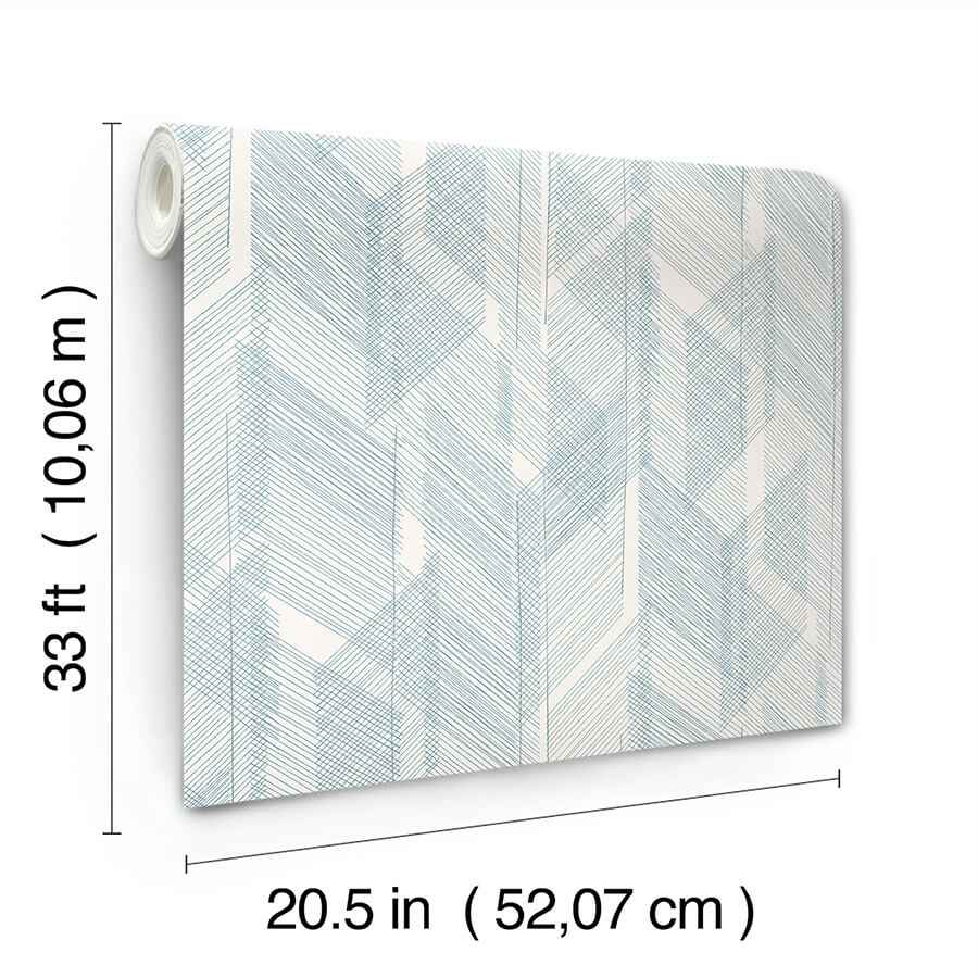 Bryant Blue Crosshatch Wallpaper - York Wallcoverings - 4155-27337 - York Wallcoverings Wallpaper
