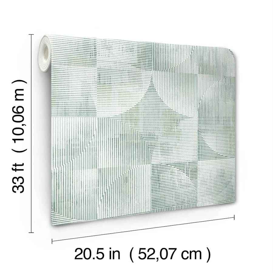 Woodbine Sage Abstract Geometric Wallpaper - York Wallcoverings - 4155-27340 - York Wallcoverings Wallpaper