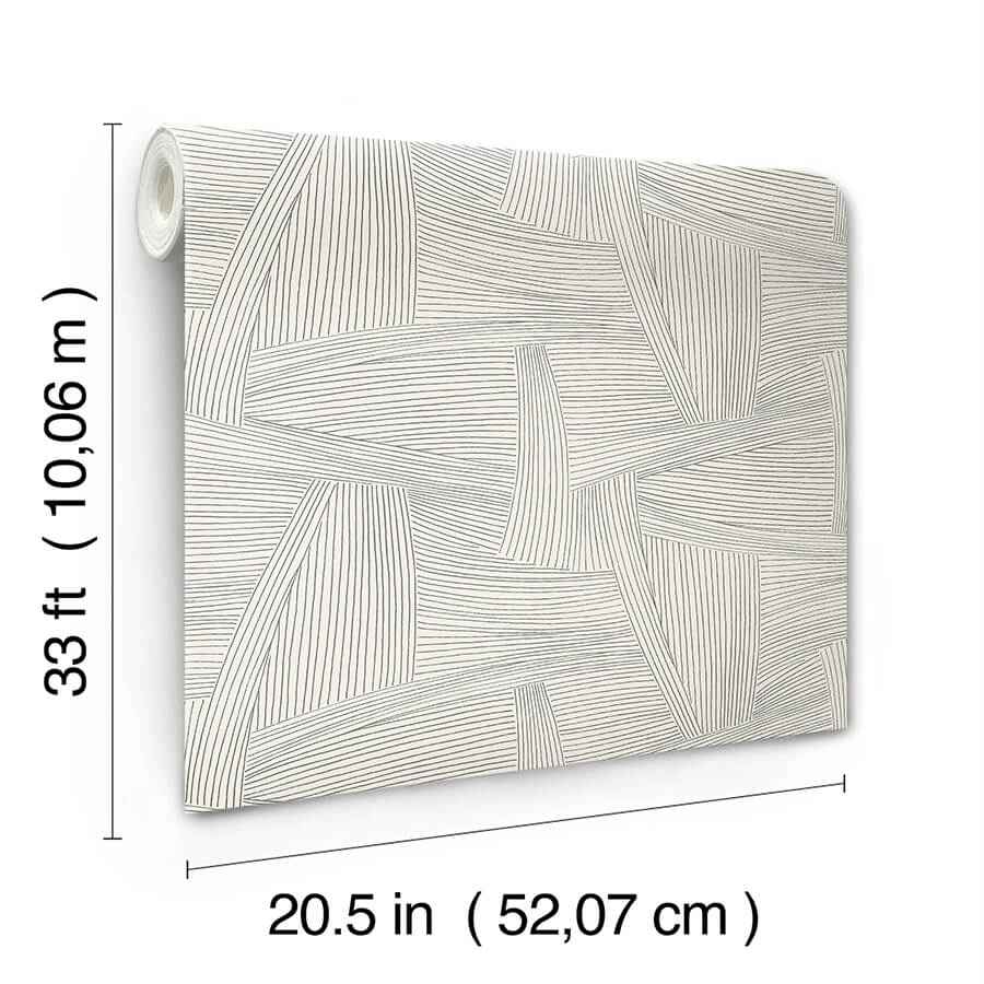 Reid Grey Woven Geometric Wallpaper - York Wallcoverings - 4155-27353 - York Wallcoverings Wallpaper