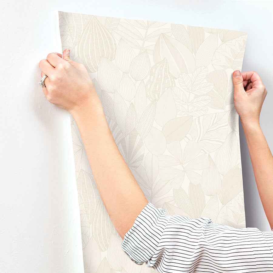 Mathias Pearl Botanical Wallpaper - York Wallcoverings - 4155-72810 - York Wallcoverings Wallpaper