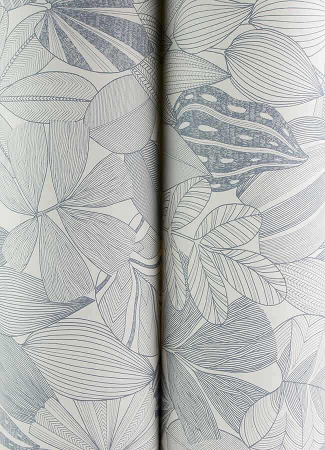 Mathias Blue Botanical Wallpaper - York Wallcoverings - 4155-72812 - York Wallcoverings Wallpaper