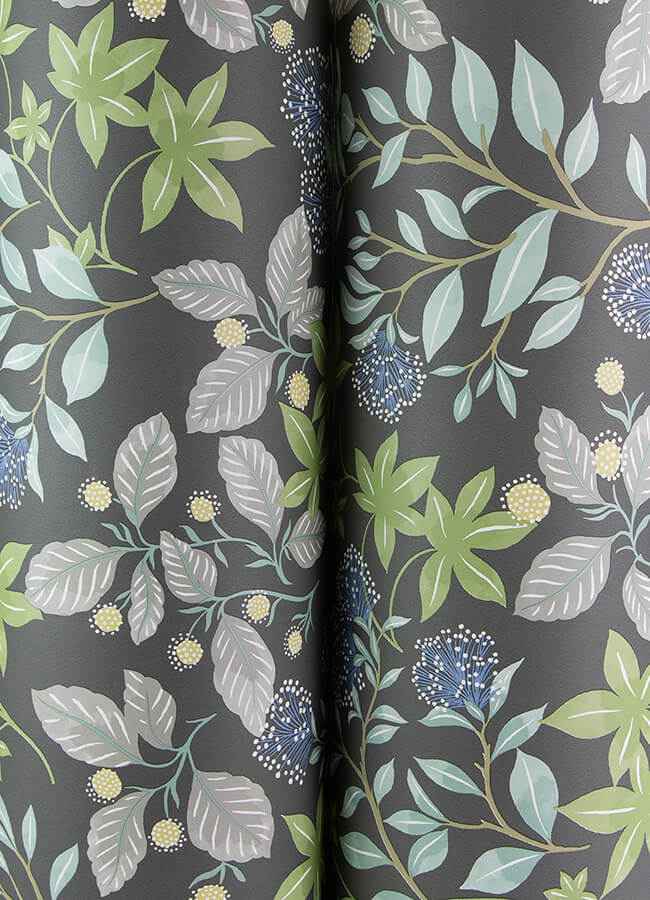 Mildred Charcoal Botanical Trail Wallpaper - York Wallcoverings - 4155-72815 - York Wallcoverings Wallpaper