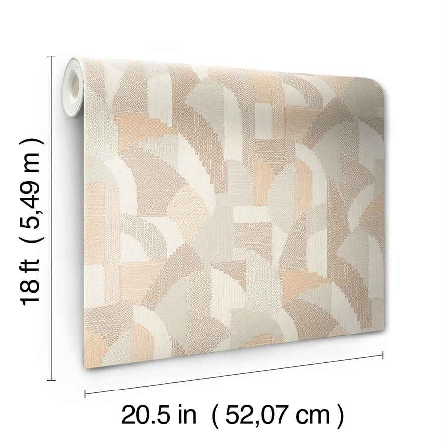 Macario Peach Peel & Stick Wallpaper - York Wallcoverings - NUS6369 - York Wallcoverings Wallpaper
