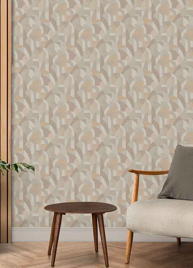 Macario Peach Peel & Stick Wallpaper - York Wallcoverings - NUS6369 - York Wallcoverings Wallpaper