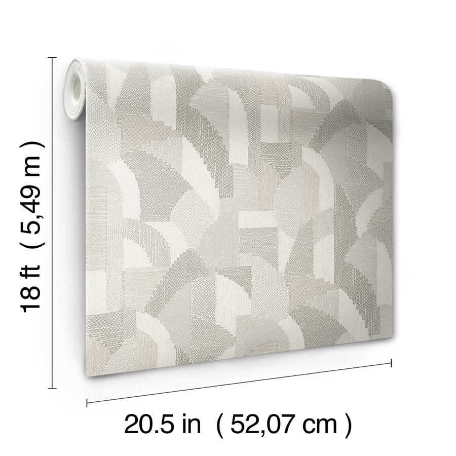 macario-taupe-peel-and-stick-wallpaper-york-wallcoverings-nus6370 - York Wallcoverings Wallpaper