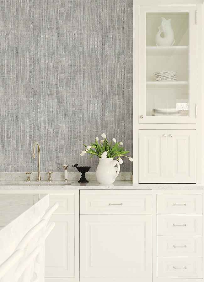 Rattan Silver Weave Wallpaper - York Wallcoverings - 4168-17738 - York Wallcoverings Wallpaper