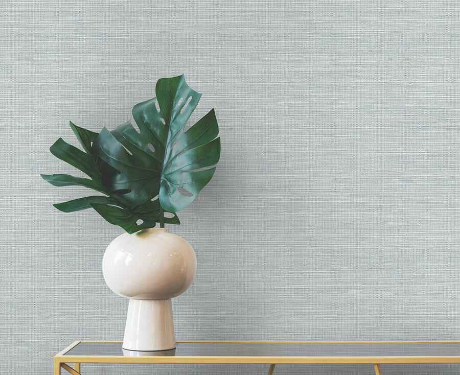 Winn Aqua Faux Grasscloth Wallpaper - York Wallcoverings - 4174-4609 - York Wallcoverings Wallpaper