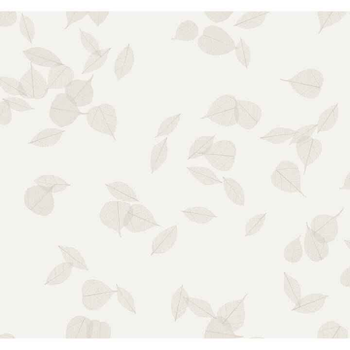 Myles White Leaves Wallpaper - York Wallcoverings - 4174-4647 - York Wallcoverings Wallpaper