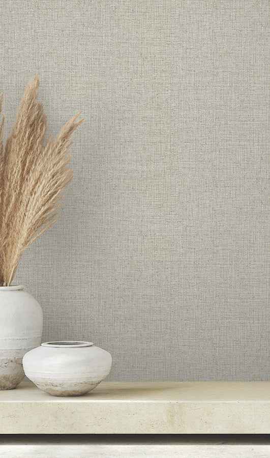Clarkson Light Grey Woven Wallpaper - York Wallcoverings - 4174-4615 - York Wallcoverings Wallpaper
