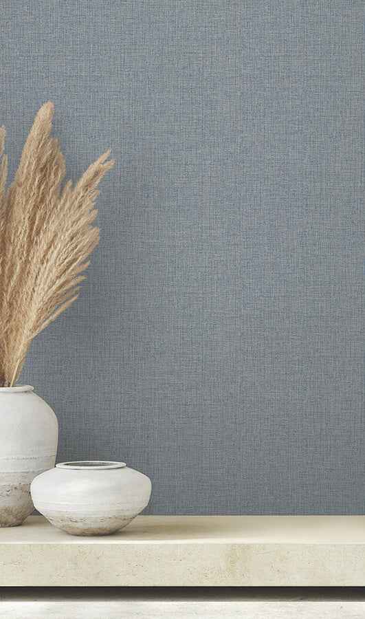 Clarkson Sky Blue Woven Wallpaper - York Wallcoverings - 4174-4617 - York Wallcoverings Wallpaper