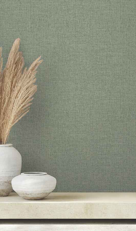 Clarkson Green Woven Wallpaper - York Wallcoverings - 4174-4619 - York Wallcoverings Wallpaper