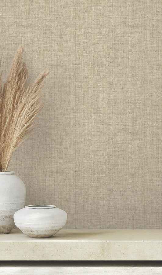 Clarkson Taupe Woven Wallpaper - York Wallcoverings - 4174-4621 - York Wallcoverings Wallpaper