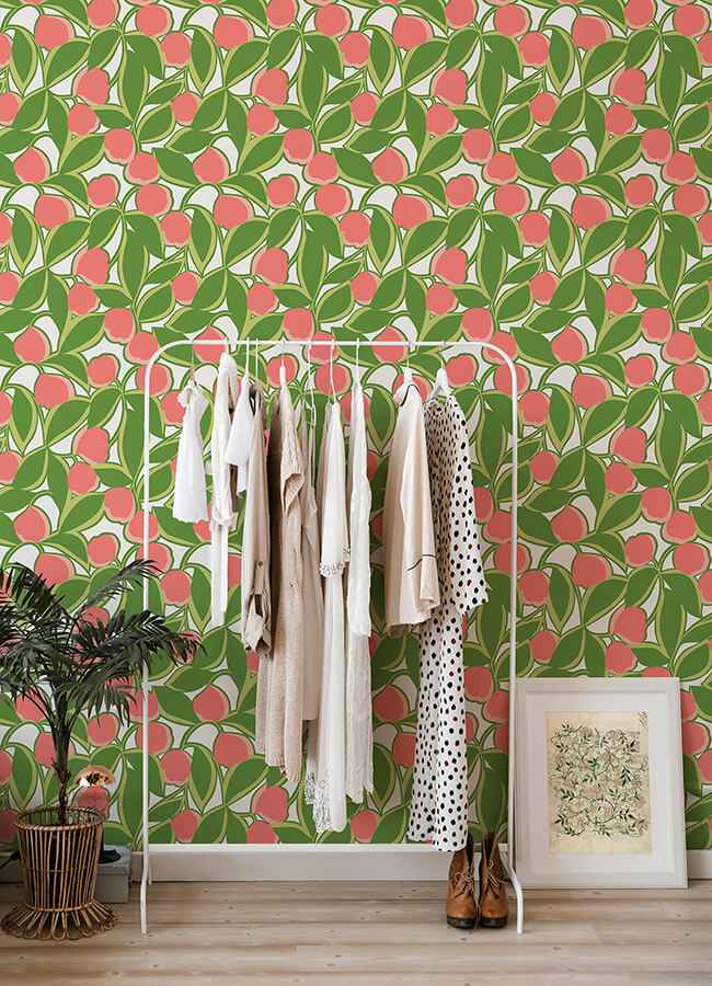 Talia Green Peel & Stick Wallpaper - York Wallcoverings - MCS6405 - York Wallcoverings Wallpaper
