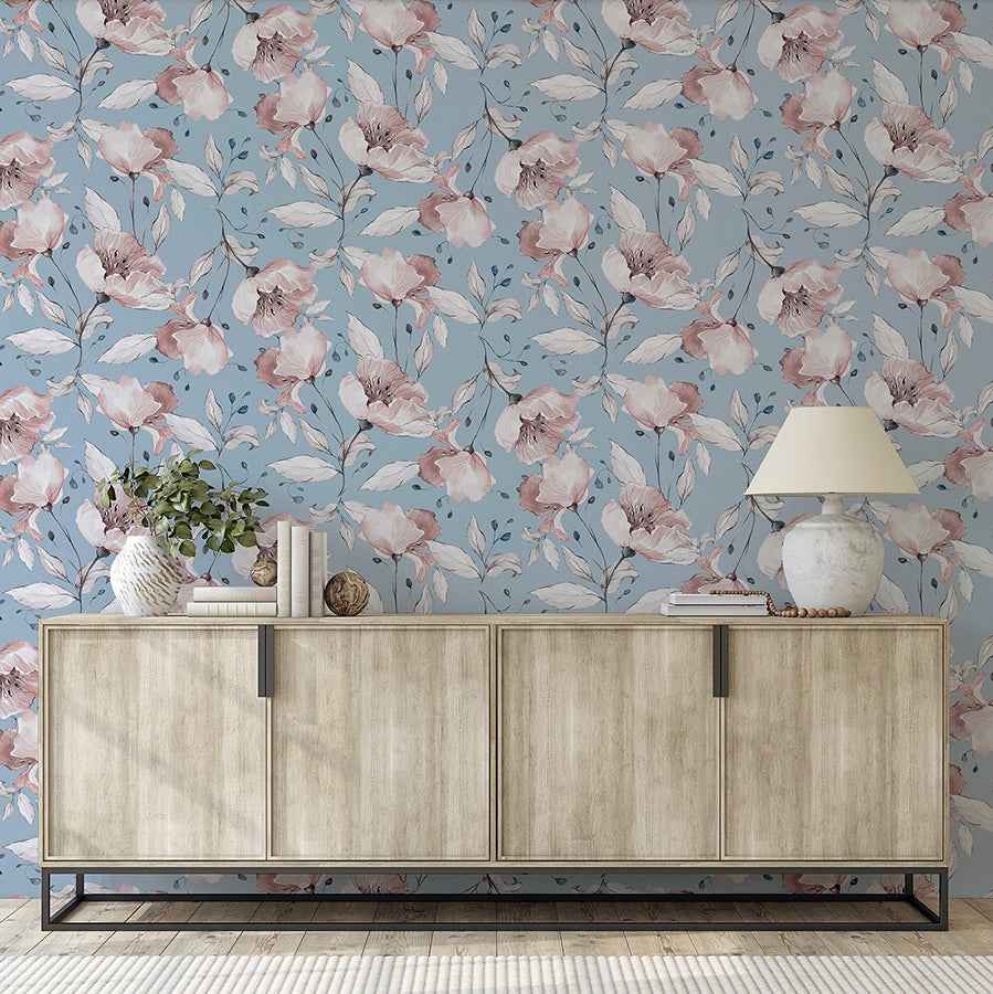 Lillian Pink Floral Wallpaper - York Wallcoverings - AH251902 - York Wallcoverings Wallpaper