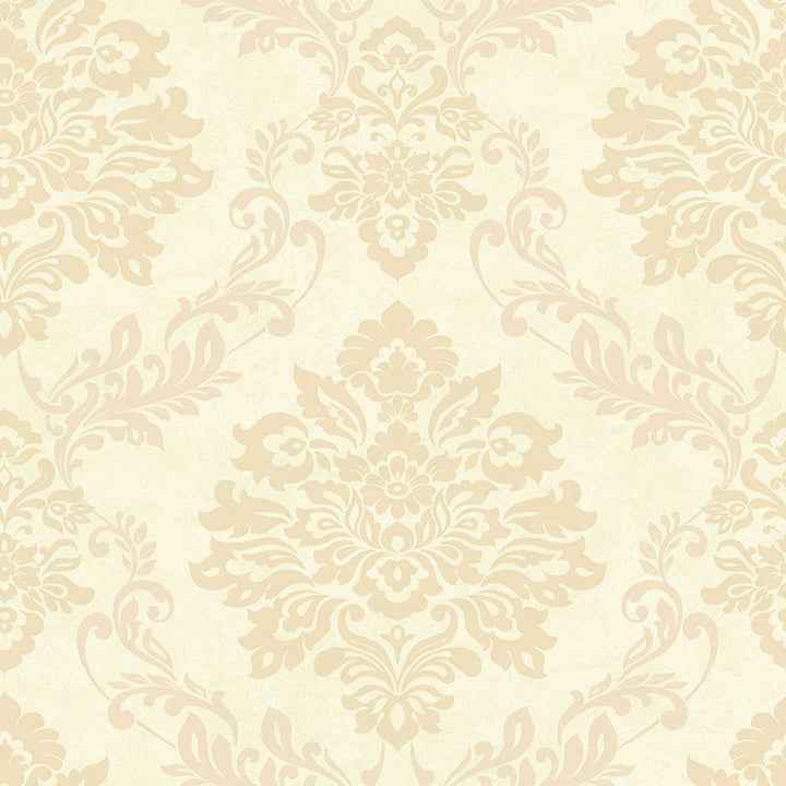 Harriet Khaki Damask Wallpaper - York Wallcoverings - AH290403 - York Wallcoverings Wallpaper