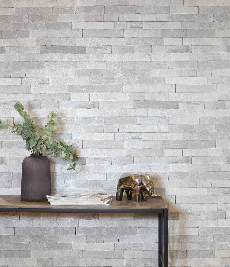 Mortimer Grey Brick Wallpaper - York Wallcoverings - AH295200 - York Wallcoverings Wallpaper