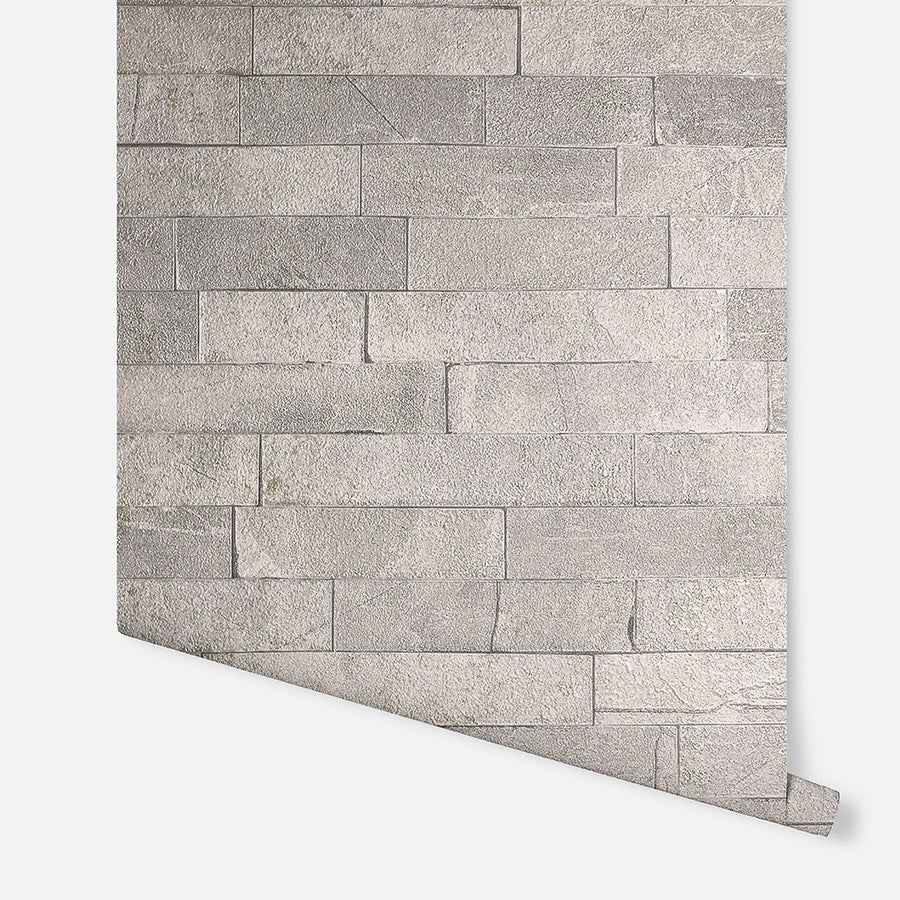 Mortimer Taupe Brick Wallpaper - York Wallcoverings - AH295201 - York Wallcoverings Wallpaper