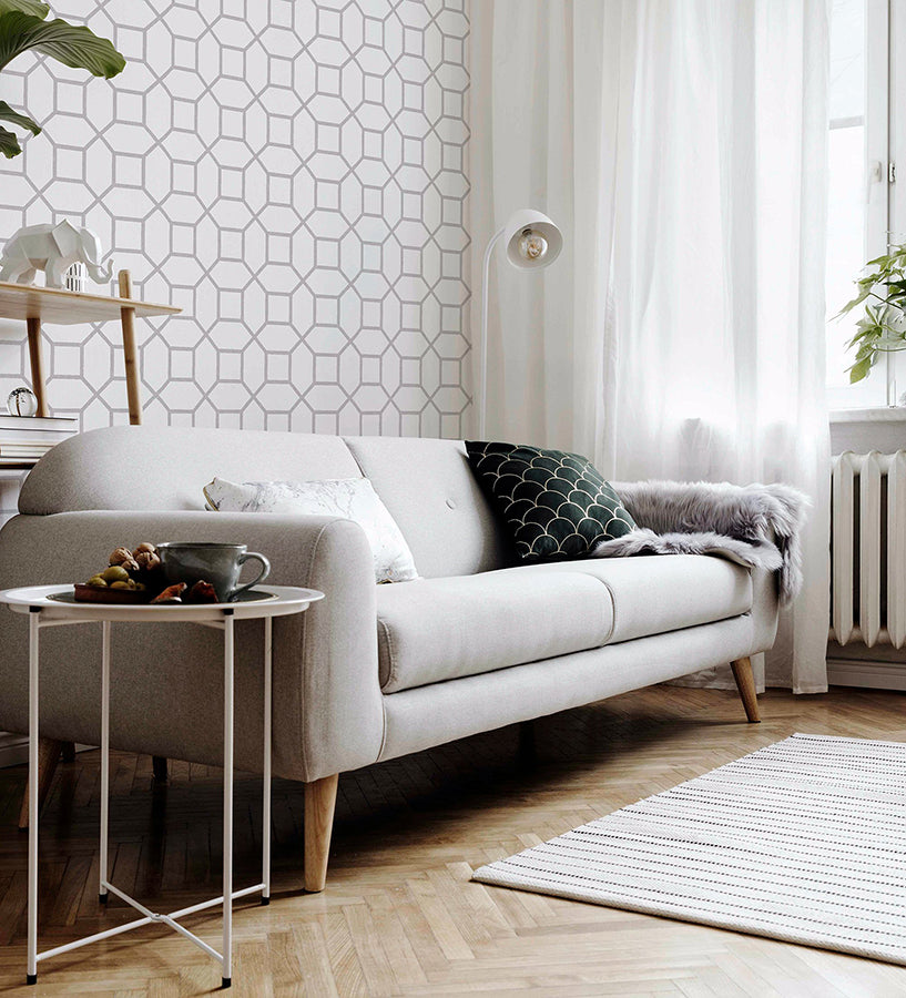 marjorie-silver-trellis-wallpaper-york-wallcoverings-ah295603 - York Wallcoverings Wallpaper