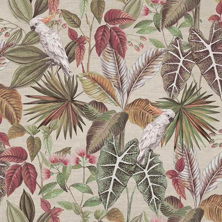 Lorraine Neutral Tropical Wallpaper - York Wallcoverings - AH296908